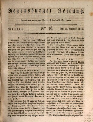 Regensburger Zeitung Montag 19. Januar 1829