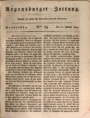 Regensburger Zeitung Donnerstag 22. Januar 1829