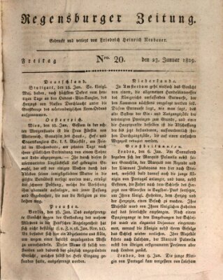 Regensburger Zeitung Freitag 23. Januar 1829