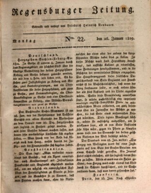 Regensburger Zeitung Montag 26. Januar 1829