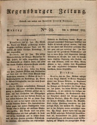 Regensburger Zeitung Montag 2. Februar 1829