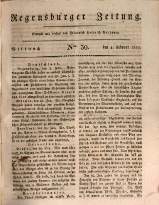 Regensburger Zeitung Mittwoch 4. Februar 1829