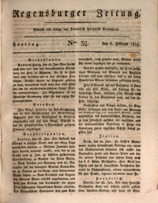 Regensburger Zeitung Freitag 6. Februar 1829