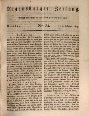 Regensburger Zeitung Montag 9. Februar 1829