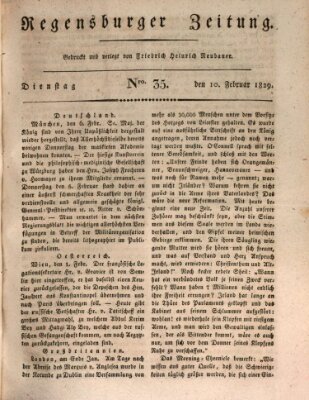 Regensburger Zeitung Dienstag 10. Februar 1829