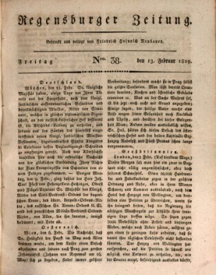 Regensburger Zeitung Freitag 13. Februar 1829