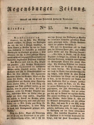 Regensburger Zeitung Dienstag 3. März 1829