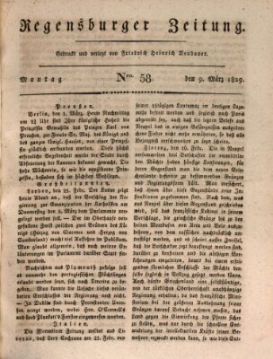 Regensburger Zeitung Montag 9. März 1829