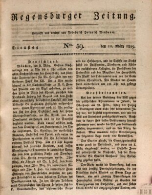 Regensburger Zeitung Dienstag 10. März 1829