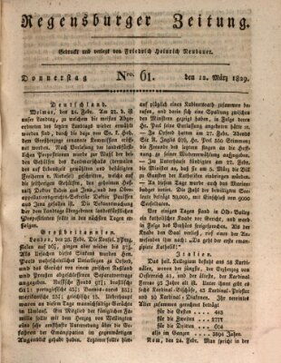 Regensburger Zeitung Donnerstag 12. März 1829