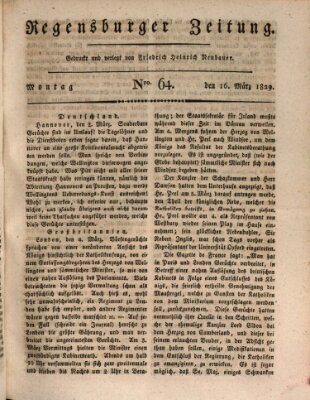 Regensburger Zeitung Montag 16. März 1829