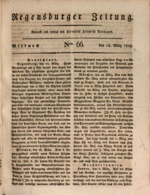 Regensburger Zeitung Mittwoch 18. März 1829