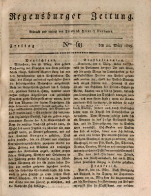 Regensburger Zeitung Friday 20. March 1829