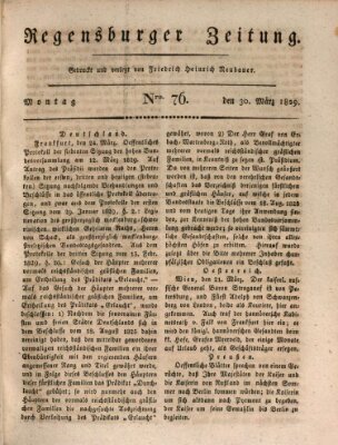 Regensburger Zeitung Montag 30. März 1829