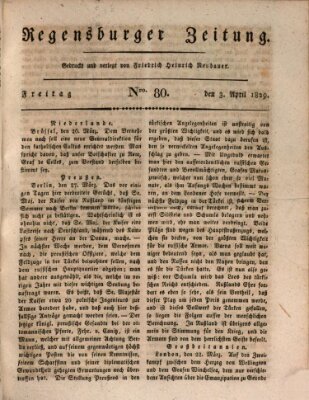 Regensburger Zeitung Freitag 3. April 1829