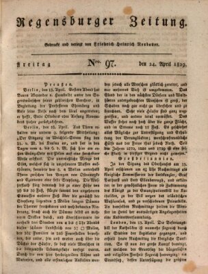 Regensburger Zeitung Freitag 24. April 1829