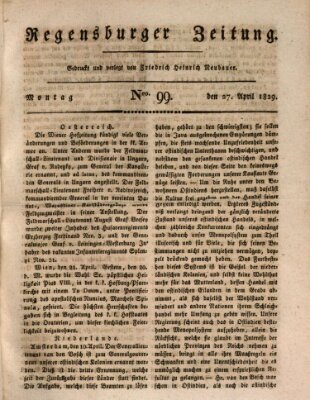 Regensburger Zeitung Montag 27. April 1829