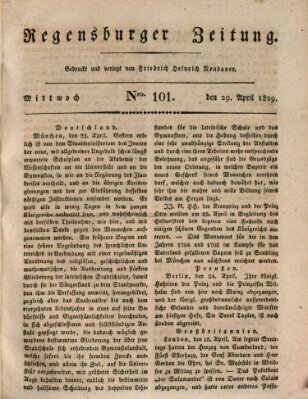 Regensburger Zeitung Mittwoch 29. April 1829