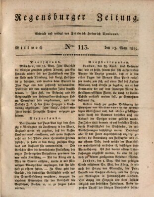 Regensburger Zeitung Mittwoch 13. Mai 1829