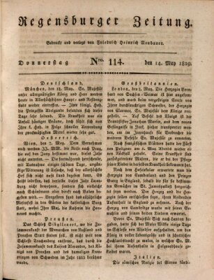 Regensburger Zeitung Donnerstag 14. Mai 1829