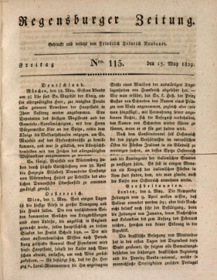 Regensburger Zeitung Freitag 15. Mai 1829