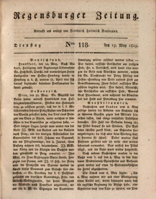 Regensburger Zeitung Dienstag 19. Mai 1829