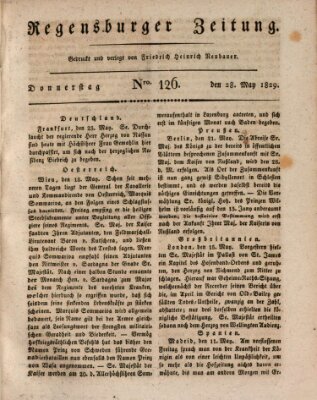 Regensburger Zeitung Donnerstag 28. Mai 1829