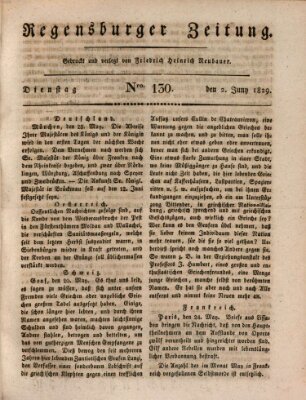 Regensburger Zeitung Dienstag 2. Juni 1829