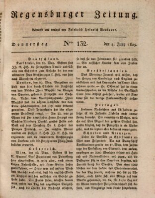 Regensburger Zeitung Donnerstag 4. Juni 1829