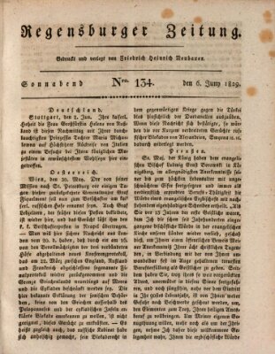 Regensburger Zeitung Samstag 6. Juni 1829