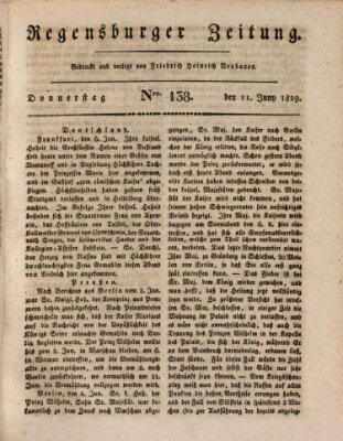 Regensburger Zeitung Donnerstag 11. Juni 1829