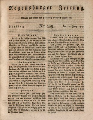 Regensburger Zeitung Freitag 12. Juni 1829