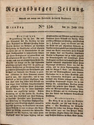 Regensburger Zeitung Dienstag 30. Juni 1829