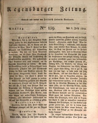 Regensburger Zeitung Montag 6. Juli 1829