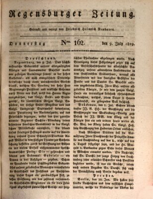 Regensburger Zeitung Donnerstag 9. Juli 1829