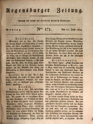 Regensburger Zeitung Montag 20. Juli 1829