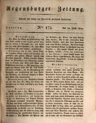 Regensburger Zeitung Freitag 24. Juli 1829