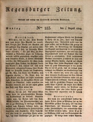 Regensburger Zeitung Montag 3. August 1829