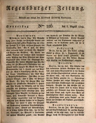 Regensburger Zeitung Donnerstag 6. August 1829