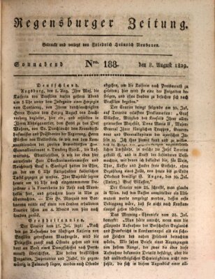 Regensburger Zeitung Samstag 8. August 1829