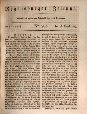 Regensburger Zeitung Mittwoch 26. August 1829