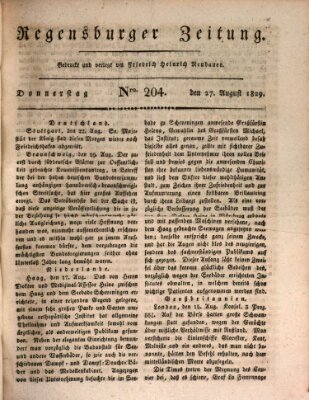 Regensburger Zeitung Donnerstag 27. August 1829