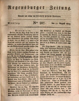 Regensburger Zeitung Montag 31. August 1829