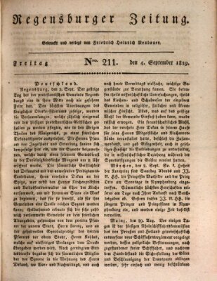 Regensburger Zeitung Freitag 4. September 1829