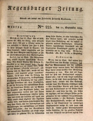 Regensburger Zeitung Montag 21. September 1829