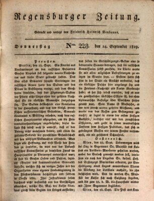 Regensburger Zeitung Donnerstag 24. September 1829