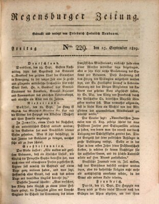 Regensburger Zeitung Freitag 25. September 1829