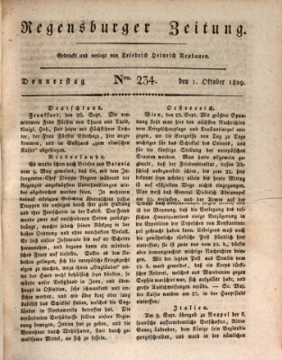 Regensburger Zeitung Donnerstag 1. Oktober 1829