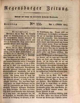 Regensburger Zeitung Freitag 2. Oktober 1829