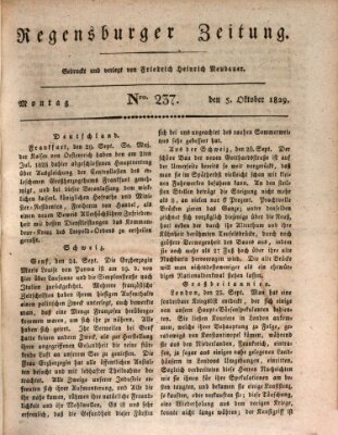 Regensburger Zeitung Montag 5. Oktober 1829